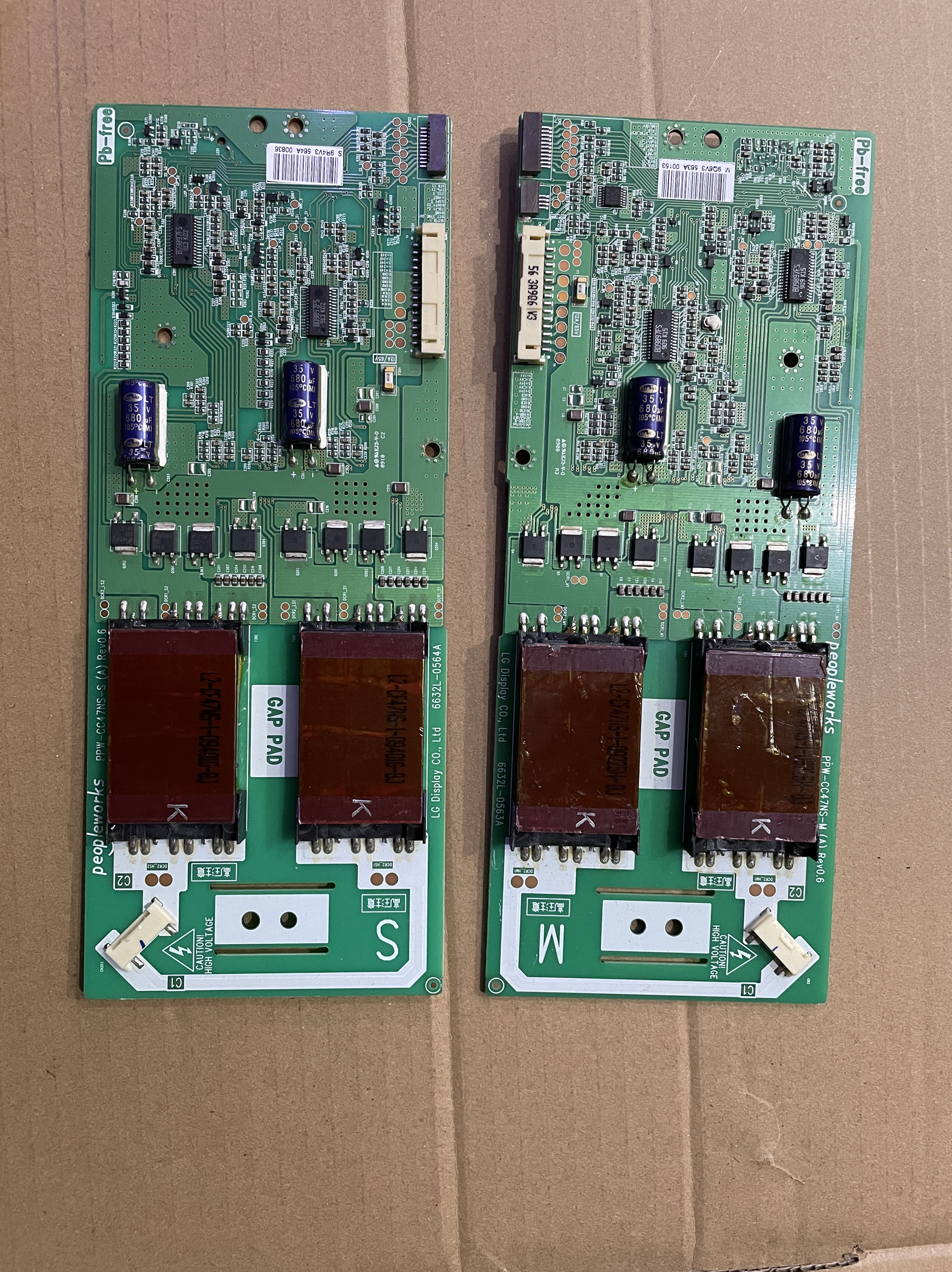 PPW-CC47NS-M/S  rev0.6 6632L-0563A 6632L-0564A 原型号一对价