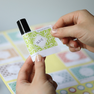 精油标签贴纸不干胶手写标记配方滚珠瓶身贴瓶盖贴记号纸可定制