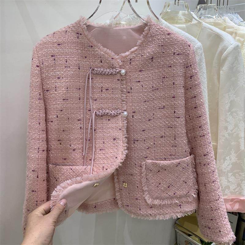 春季新款国风盘扣小香风短外套女设计感小众拉毛拼接别致漂亮外套,运动/瑜伽/健身/球迷用品,广场舞套装,淘宝优惠券,粉丝福利购,淘宝优惠卷