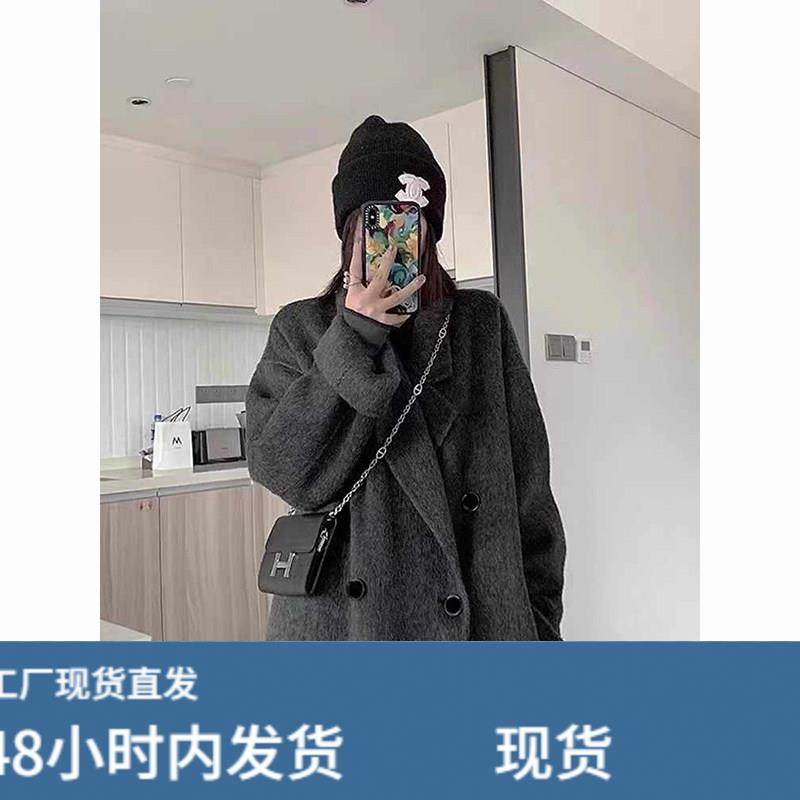 高级感赫本风黑灰色毛呢外套女小个子2025秋冬季新款加厚呢子大衣,运动/瑜伽/健身/球迷用品,广场舞套装,淘宝优惠券,粉丝福利购,淘宝优惠卷