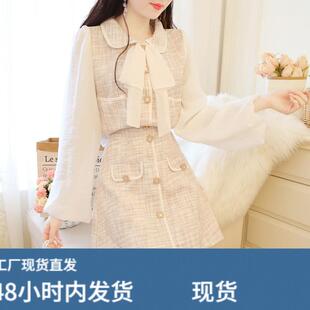 网红上班服套装两件套泫雅风洋派俏皮小个子甜美风夏季气质女神范