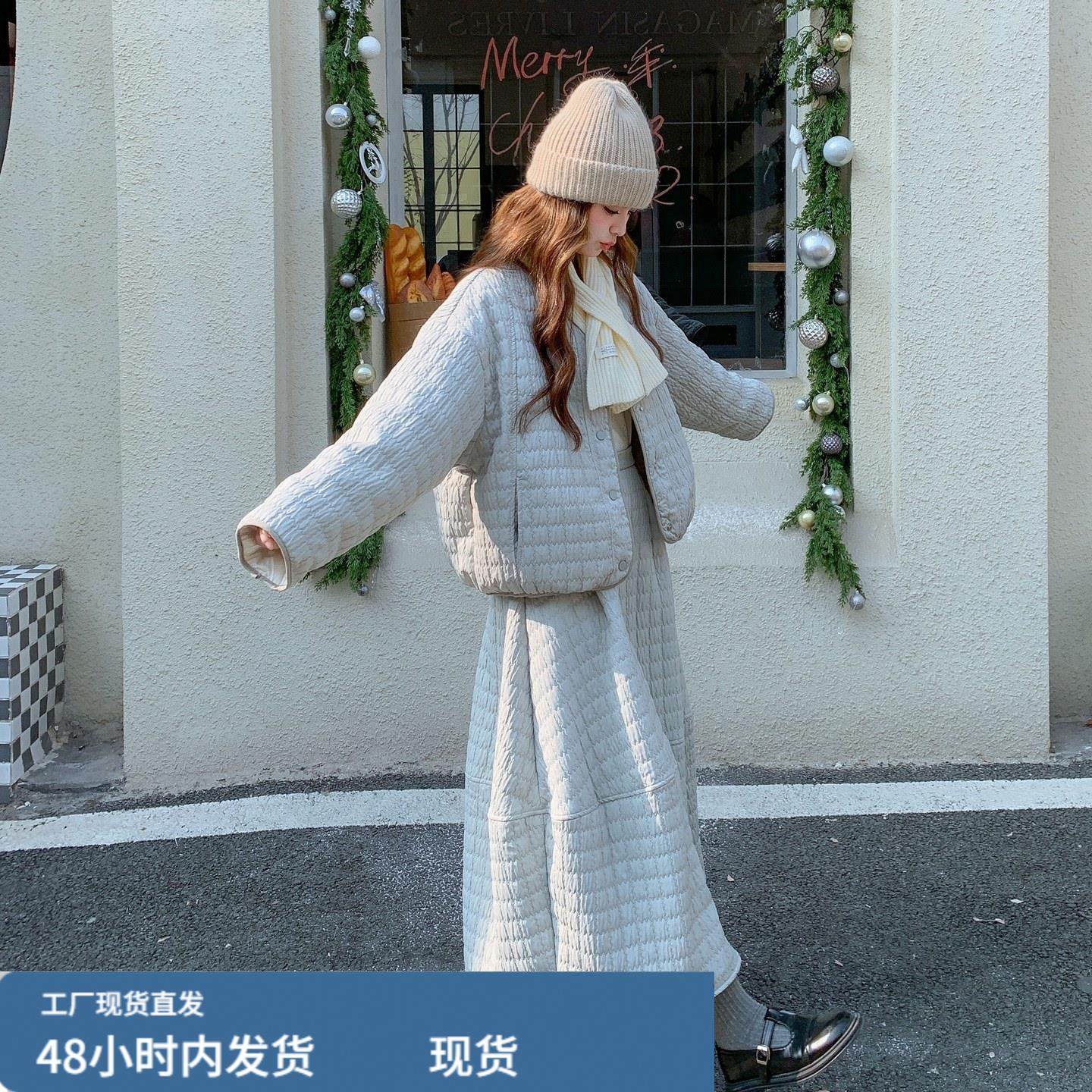 韩系休闲减龄羽绒方格套装裙女2025冬可盐可甜小个子半身裙两件套,孕妇装/孕产妇用品/营养,套装,淘宝优惠券,粉丝福利购,淘宝优惠卷