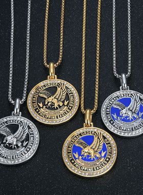 菲律宾鹰雕鹰食猴鹰戒指吊坠