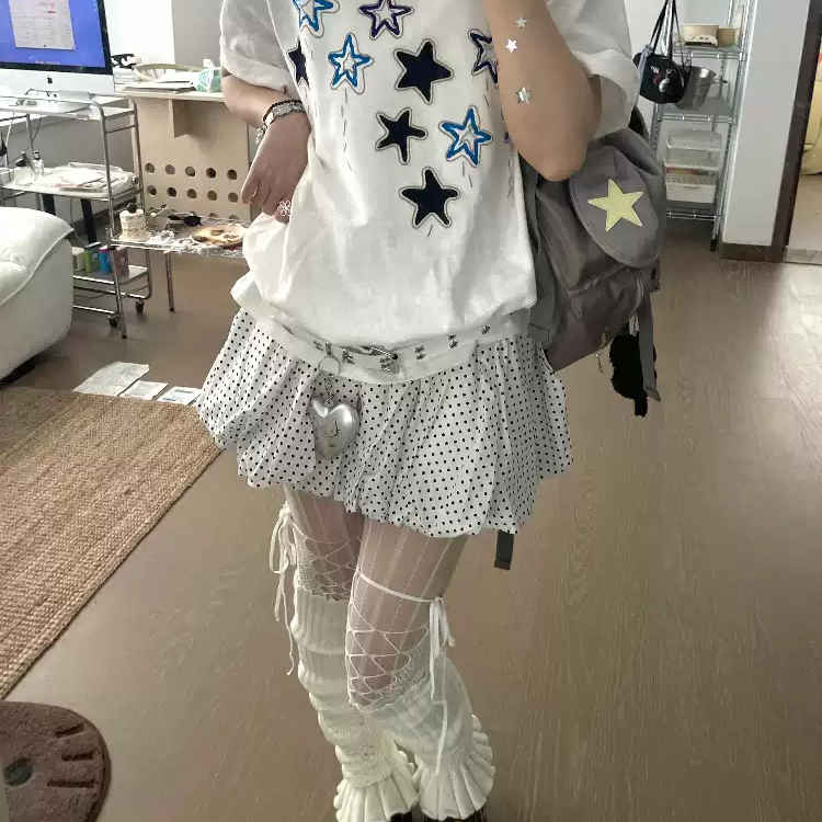 小众设计感星星印花圆领短袖T恤