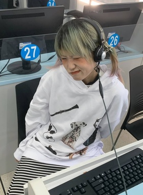 ODD RDCHS懂你奇奇怪怪可爱印花白色连帽毛圈百搭韩系情侣ins卫衣