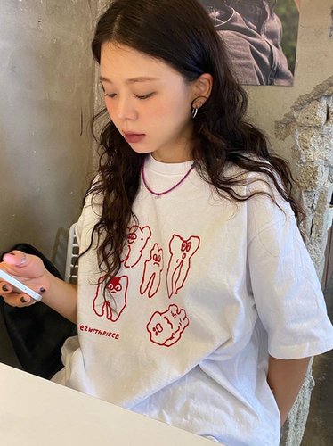 等我刷个小牙齿可爱夏季短袖百搭