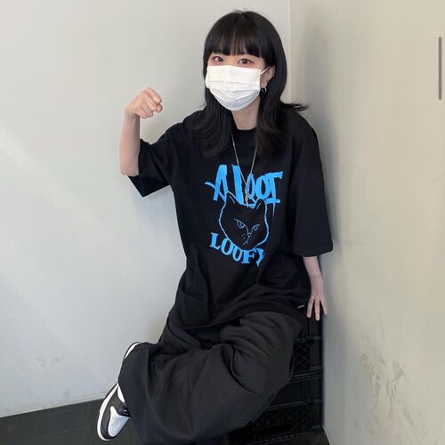 酷酷猫咪子夏印花短袖T