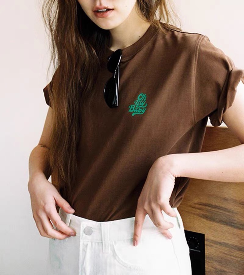 两色奶咖夏日经典显白T