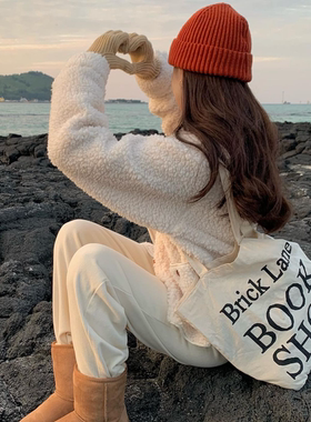 ODD RDCHS白色字母帆布包搭配简约通勤时尚款ins清新夏天大容量新