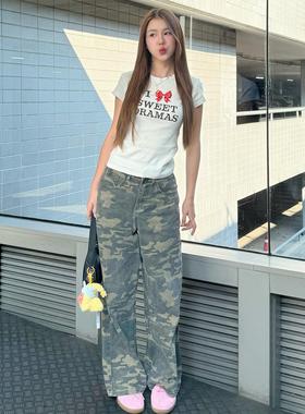 ODD/辣妹高街收腰修身显瘦正肩短袖T恤女夏季白色百搭上衣纯欲风