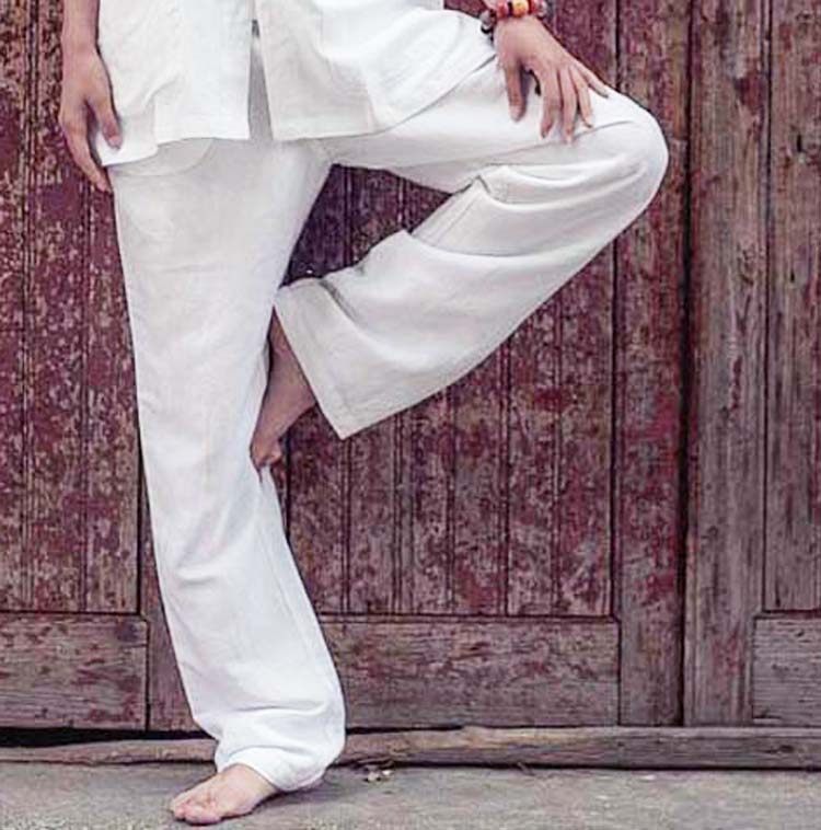 慈缘进口水洗亚麻设计师原创长裤