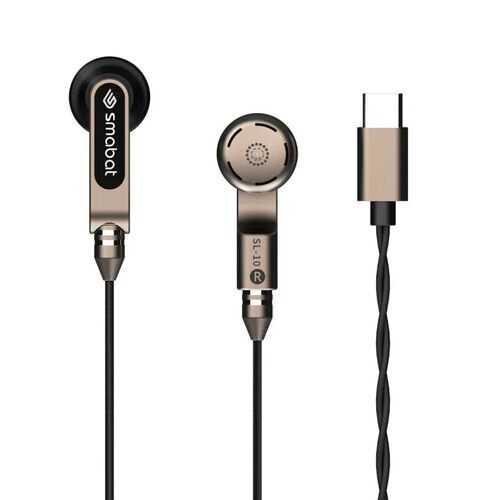 smabat轮声SL10双动圈旗舰HIFI平头塞有线耳机Type-c接口MMCX换线