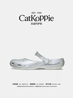 【 Official in Stock 】 Ballet Crocs Summer silver Mary Jane sandals, one-foot anti-slip and breathable flip-flops thumbnail 8