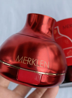 MERKLEN麦尔卡伦红色小胖丁轻感美颜霜蘑菇头气垫BB保湿遮瑕粉底