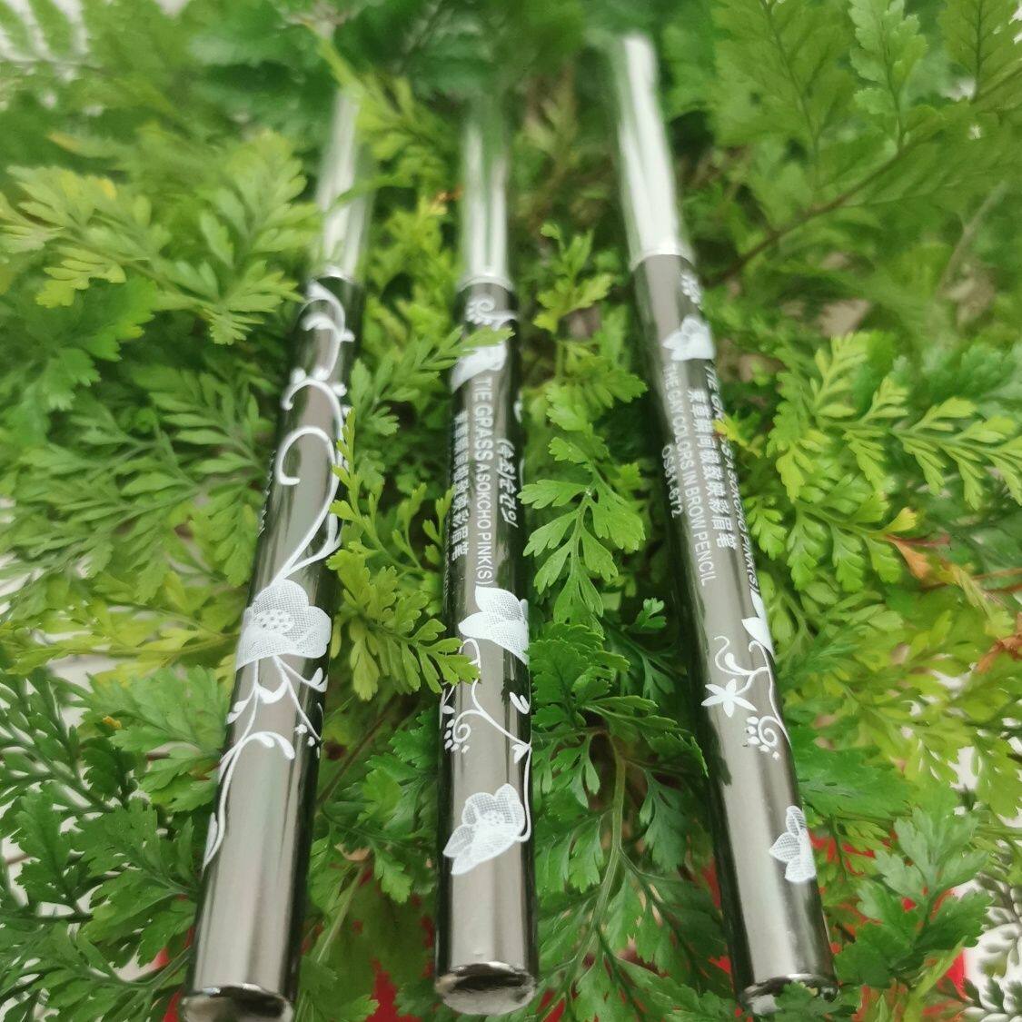 老牌子束草眉笔 铁杆双头眉笔带眉刷硬头 防水防汗不脱色持久自然