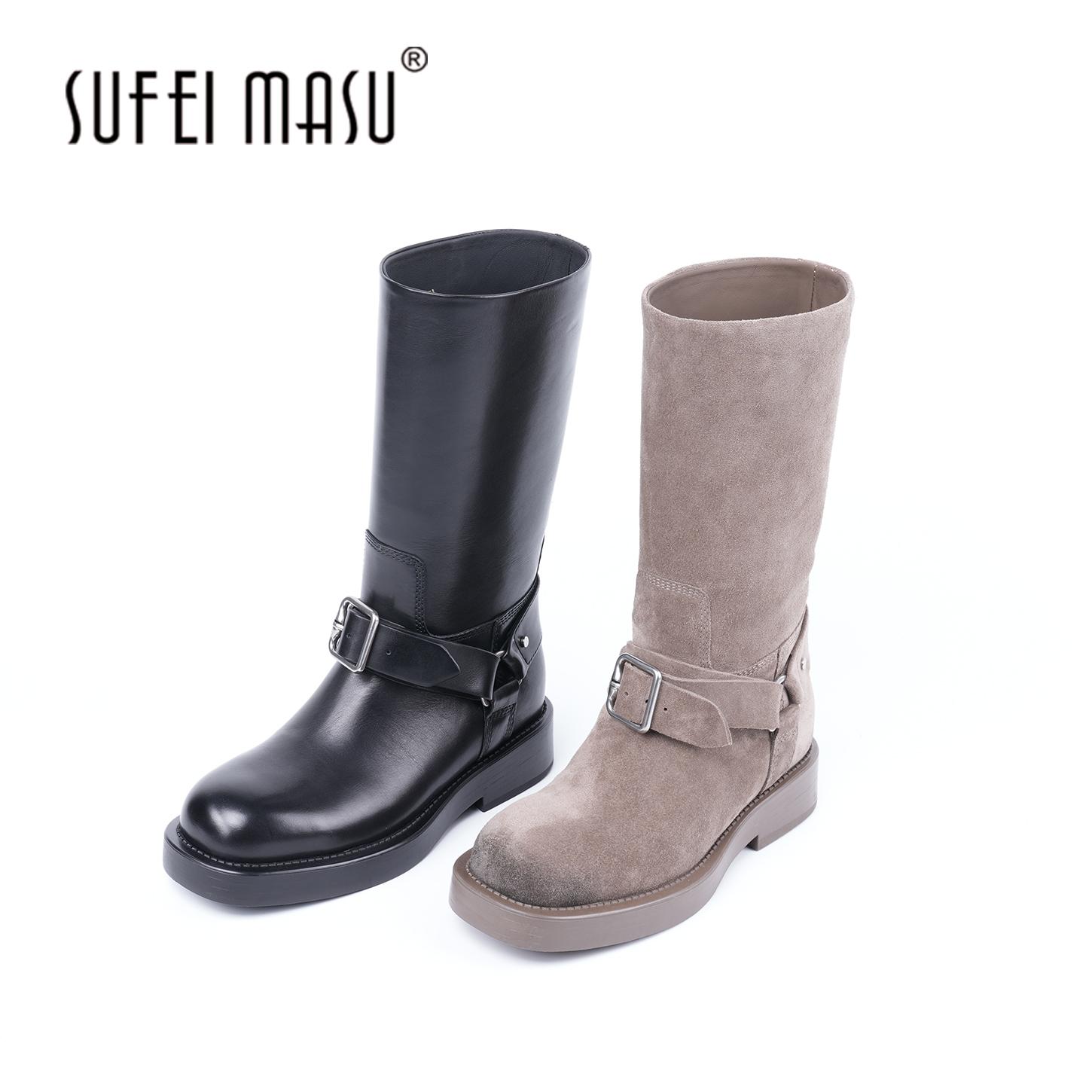 复古时装靴平底苏菲玛素新款