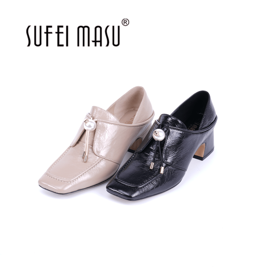 超级软小皮鞋苏菲玛素单鞋