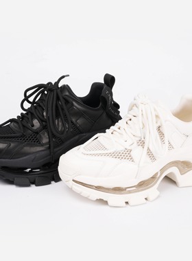 SUFEIMASU/苏菲玛素真皮透气网面厚底时尚百搭运动老爹鞋A856-22