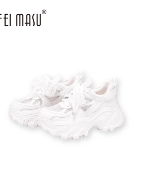 SUFEIMASU/苏菲玛素厚底老爹鞋春夏新款蕾丝透气百搭小白鞋013-72