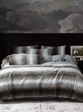 1费斯巴赫高端A类兔毛绒四件套牛奶绒冬季被套加厚吉荣床单保暖