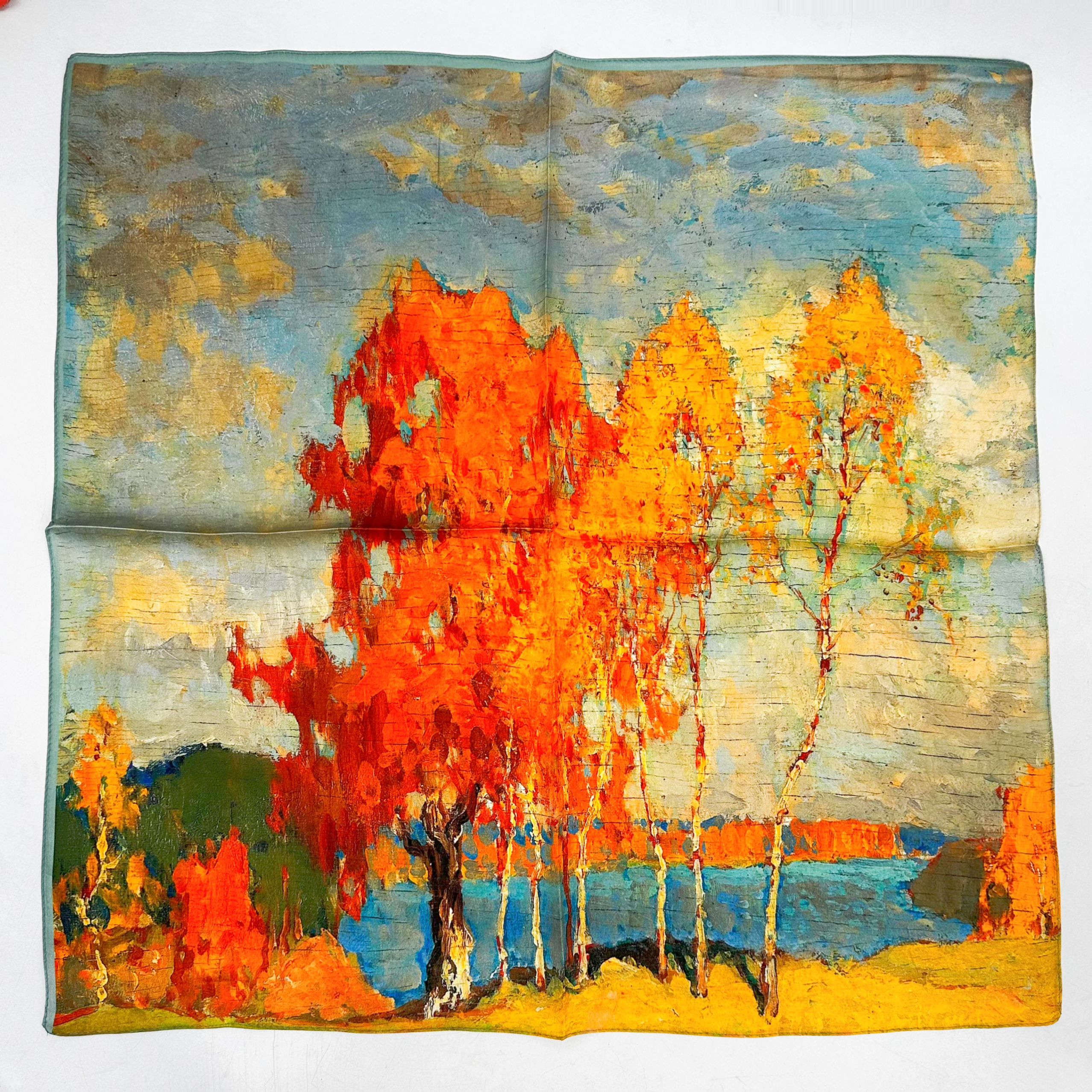 微瑕疵桑蚕丝小方巾职业丝巾