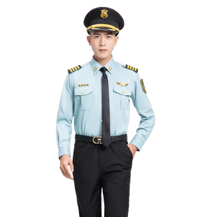 高档形象岗保安衬衣售楼部工作服夏季物业小区岗亭酒店安保制服男