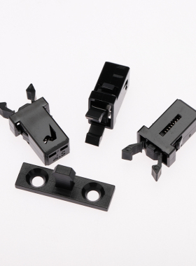 通用型按压式垃圾桶卡扣 PR-001黑色白色 MS门锁开关弹簧自锁门扣