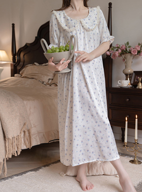RoseDeRosee 法派甜心2026新款冰丝睡衣女春夏睡裙长款家居服套装