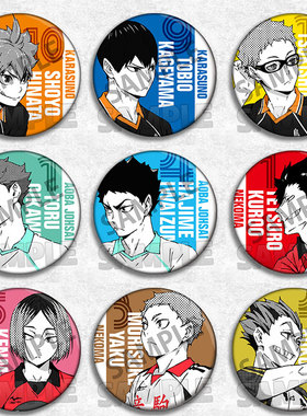 排球少年动漫徽章胸章二次元周边现货镭射吧唧日向影山彻研磨木图