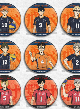 排球少年 动漫徽章胸章垃圾场剧场周边吧唧日向影山月岛研磨黑尾