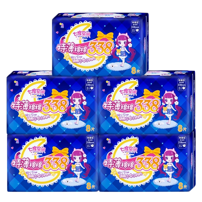七度空间少女棉柔加长夜用卫生巾
