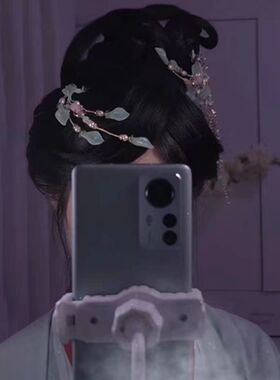 古风汉服压鬓唐风发钗装饰点缀百搭清新藤枝绿色配饰头饰簪子发夹