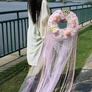 汉服斗笠纱帽古风超长暮篱防晒杨柳意超仙纱幔帽子帷帽拍照道具