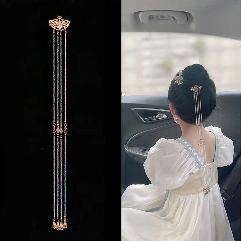 儿童款超仙长流苏后压头饰发钗汉服配饰古风头饰边夹步摇古装发饰,饰品/流行首饰/时尚饰品新,发饰,淘宝优惠券,粉丝福利购,淘宝优惠卷