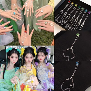 七仙女同款发箍超仙古风汉服七仙女写真仙气灵石手链头饰配饰品