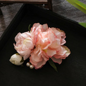 绢花发夹古风汉服仿真花甜美花朵边夹头饰后压马面裙古装 发饰配饰