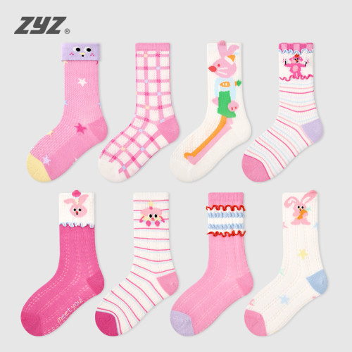 女童袜子个性设计韩版春夏季网眼