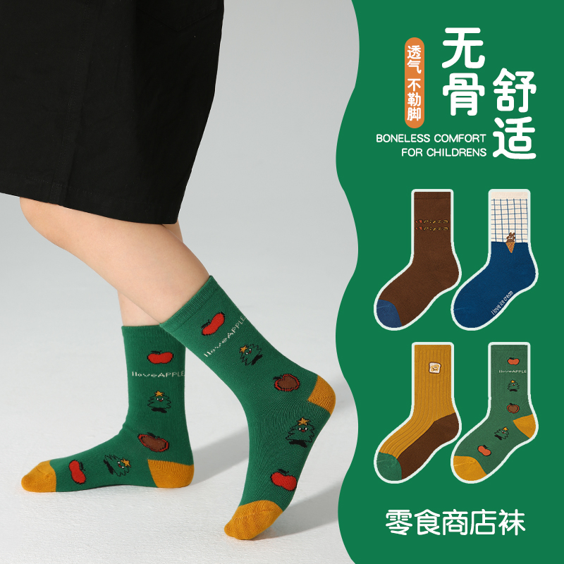 韩国男童袜子秋冬季恐龙潮袜