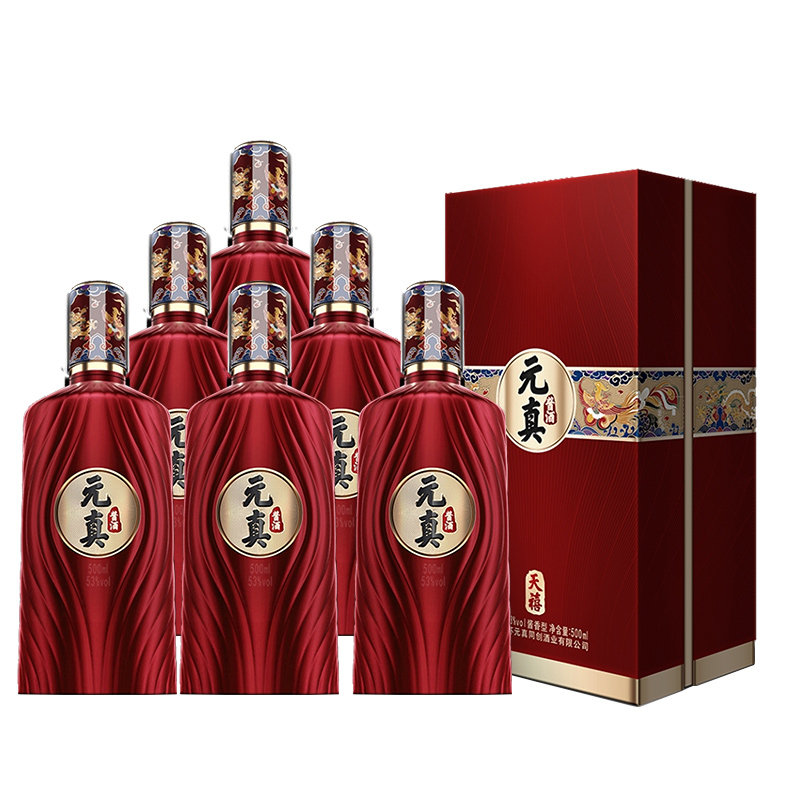 元真酱酒 天禧酱香型白酒500ml*6瓶礼盒贵州茅台古镇固态法粮食酒