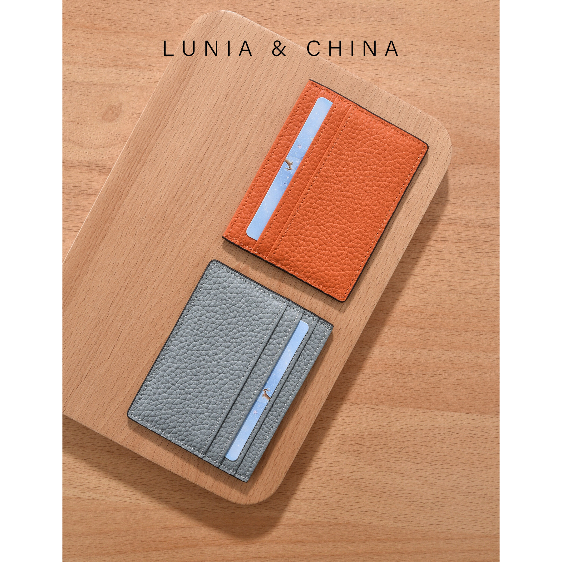 北欧风ins超薄卡包男女小巧零钱包真皮卡套迷你搭配小包牛皮卡夹