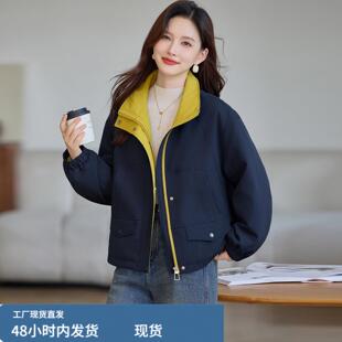棉服女款2025新款冬季加厚保暖大码宽松小个子妈妈短款棉衣外套
