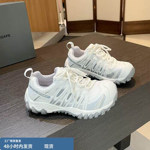 超软透气~薄款网麵丑萌老爹鞋女2026春夏新款户外登山机能运动鞋