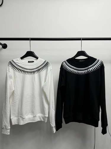『现货』Undercover Scad期黑白双色锯齿印花卫衣 毛圈面料