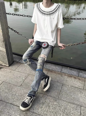 『现货』Undercover Scad期白蝎子虫洞短袖 原版开发手工破坏糜烂