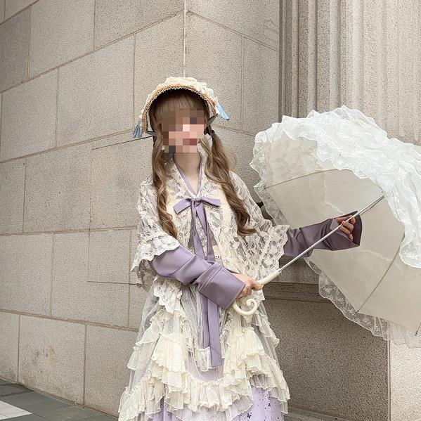 汉洋折衷汉服秋冬日常紫色套装交领开衫马面裙山海经洛丽塔汉元素