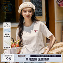 紫涵系带扭结短款T恤女夏季新款时尚设计感正肩白色短袖圆领上衣