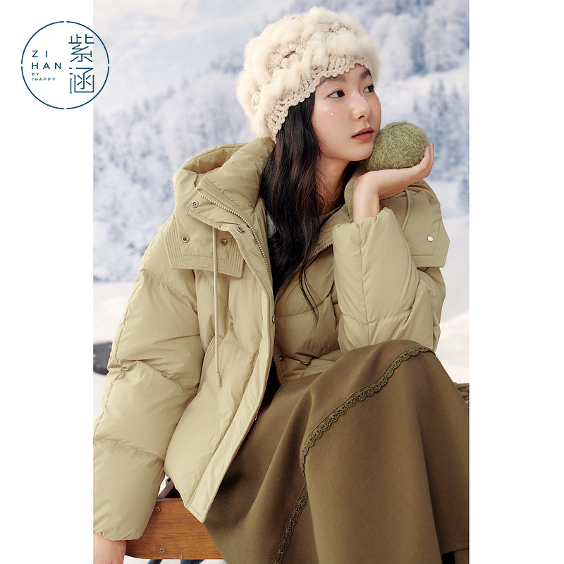 紫涵短款立领连帽羽绒服外套女冬季新款户外加厚保暖白鸭绒面包服,女装/女士精品,羽绒服,淘宝优惠券,粉丝福利购,淘宝优惠卷