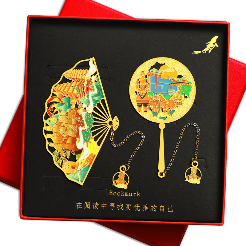 西安景点兵马俑特色文创金属书签