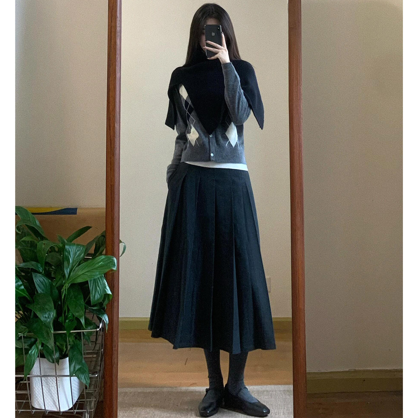 灰色高腰毛呢a字百褶裙女秋季2025年新款显瘦中长裙高级感半身裙,女装/女士精品,半身裙,淘宝优惠券,粉丝福利购,淘宝优惠卷