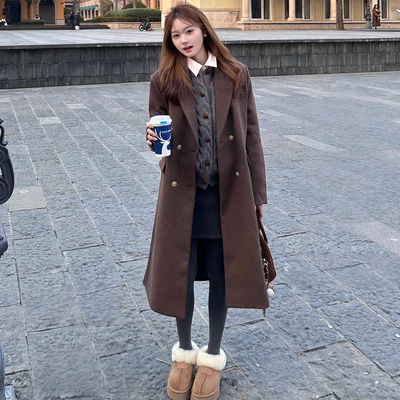 黑色毛呢半身裙女a字紧身包臀